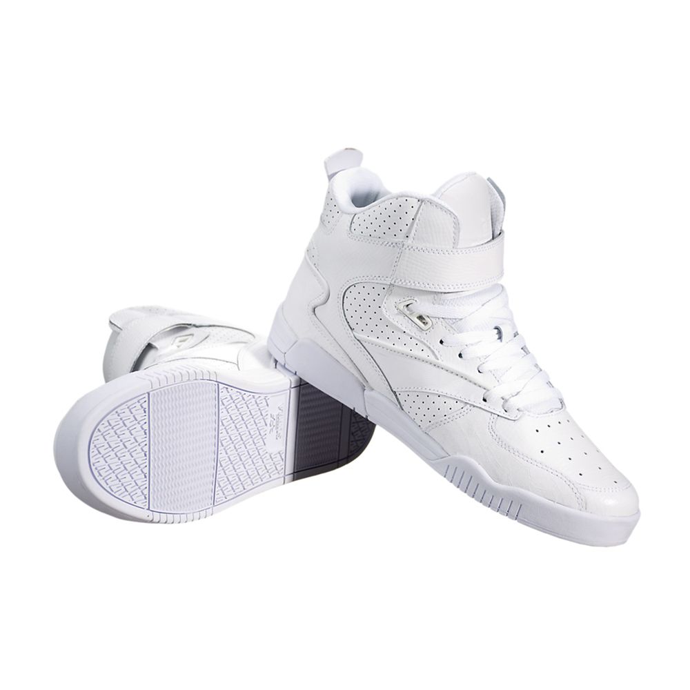 Baskets Montantes Supra Bleeker Blanche White/White Homme | JWS-88604455